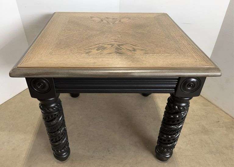 Refinished Solid Oak End Table