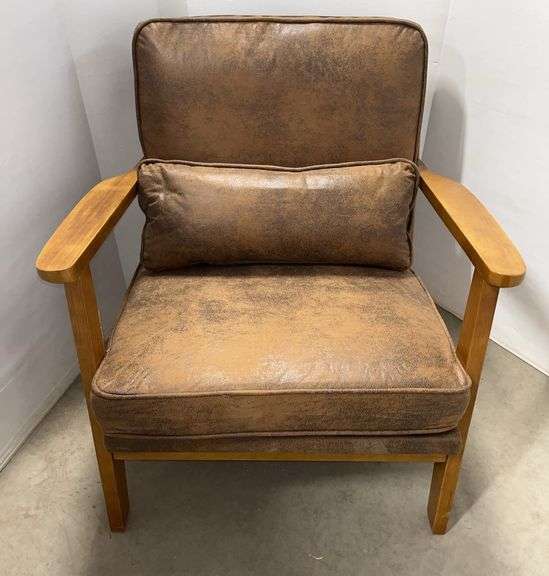 Brown Accent Chair, microfiber