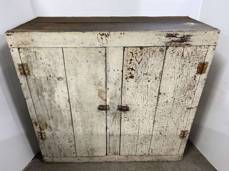 Antique 2-door cabinet, 40"W x 18"D x 38"H, good for age