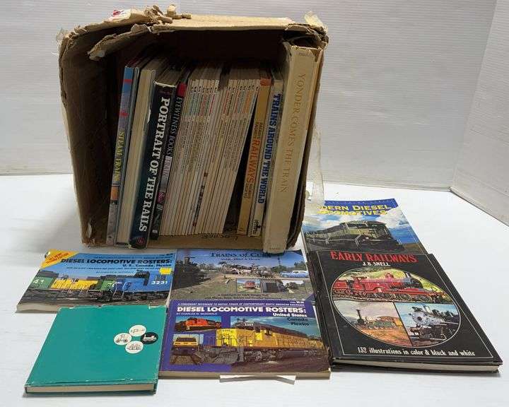 Approx. (25) Train and Railroad Books, includes: Many railroad ...