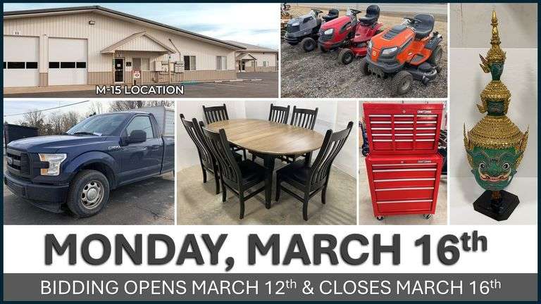 March 16th (Monday) M-15 Online Consignment