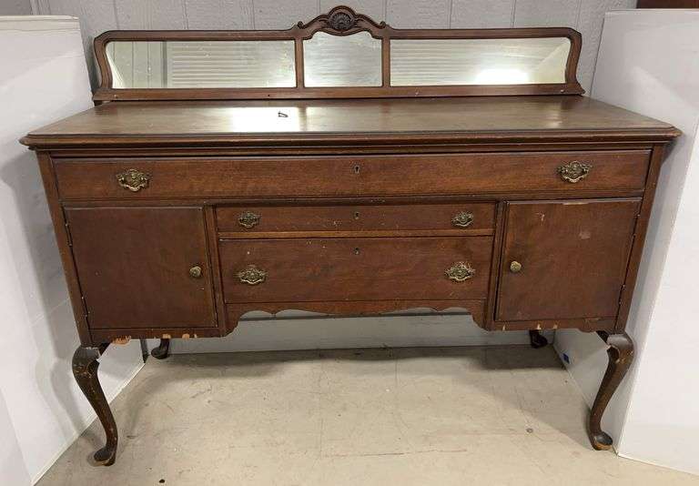 Old Rockford National Furniture Co. Mirror Backed Buffet