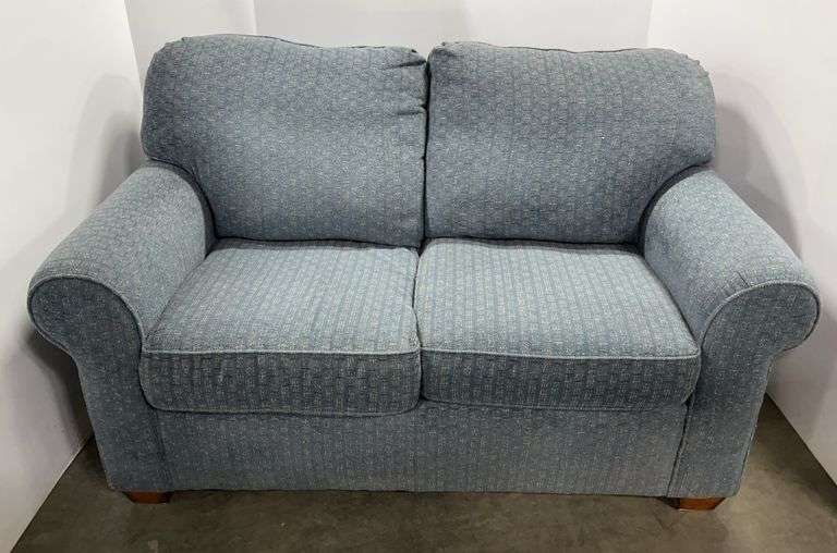 Flexsteel loveseat, teal/blue, 58"W