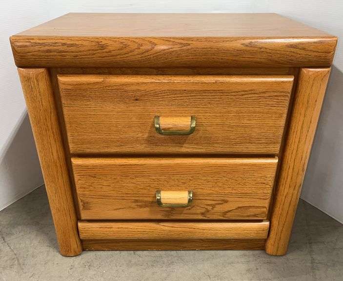 Woodgrain (2) Drawer Nightstand