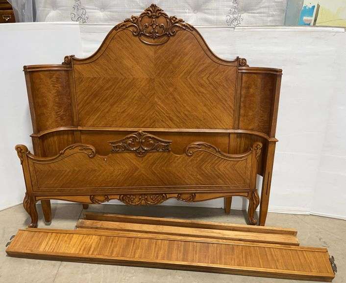 Antique Headboard, Footboard, and Rails
