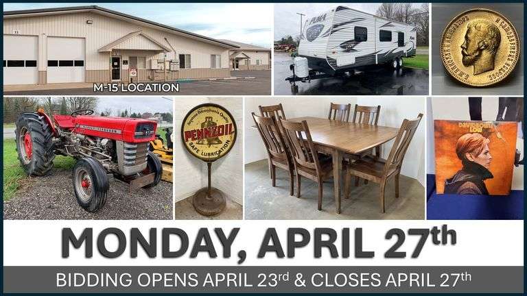 April 27th (Monday) M-15 Online Consignment