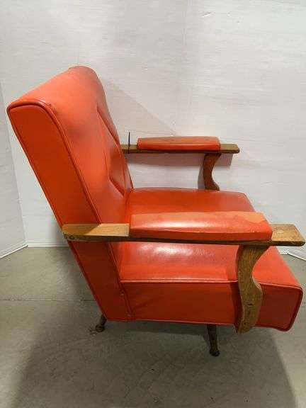 Mcm Spring Rocker MCM Orange Mid Century Modern Swivel Rocker - Albrecht Auction Service