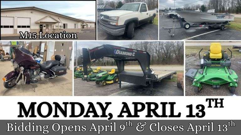 April 13th (Monday) M-15 Online Consignment - Albrecht Auction Service