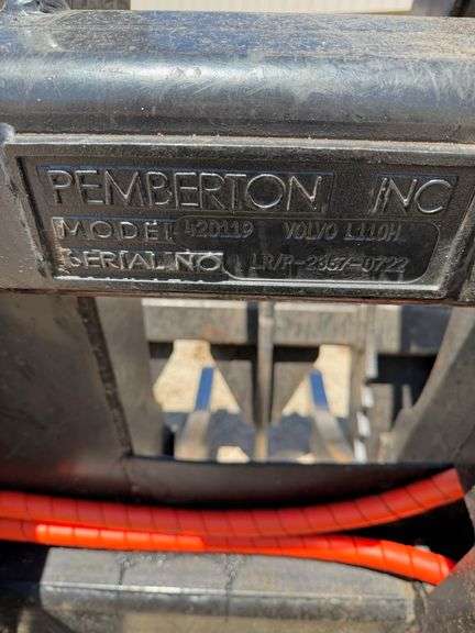 Pemberton Rake 2022 Pemberton Loader Grapple/Rake, 10', Model L600-9-LR/PT, Ser. No ...