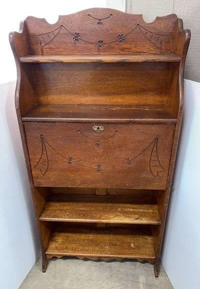 Older Secretary Desk: #12 Made by Buchanan Cabinet Co., Petoskey, MI