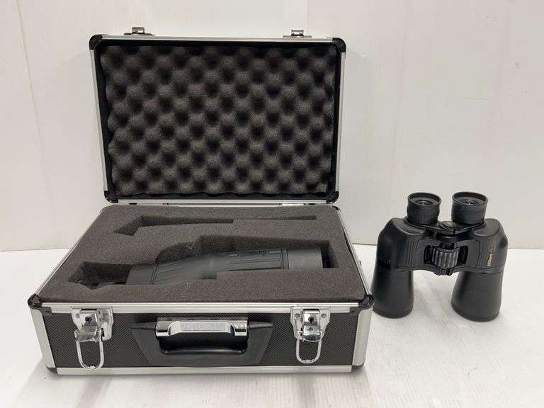 Bushnell Spotting Scope with Hard Case, and Nikon Action 10x50 Binoculars, TN946