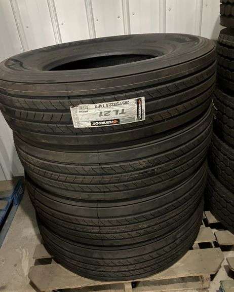 This item Selling ABSOLUTE! ~~~ (4)-New Hankook Trailer Tires, 295/75R22.5, 14PR, TL21