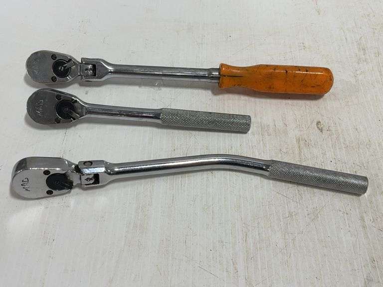 Pink Mac Ratchets (3) Mac Ratchets with Two Adjustable Ends - Albrecht Auction Service