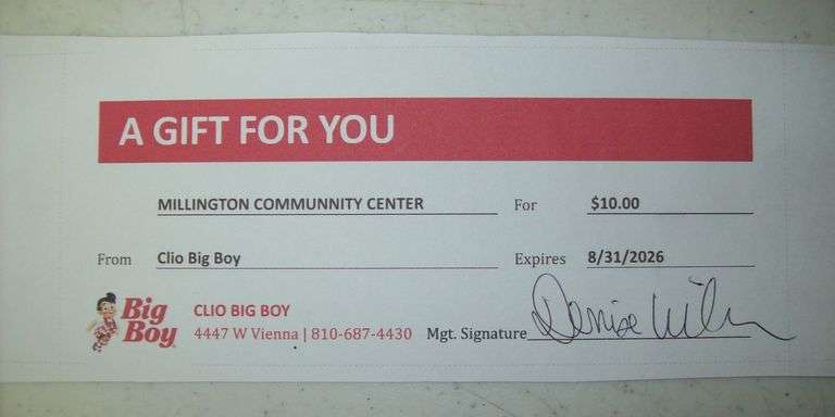 $10 Gift Certificate