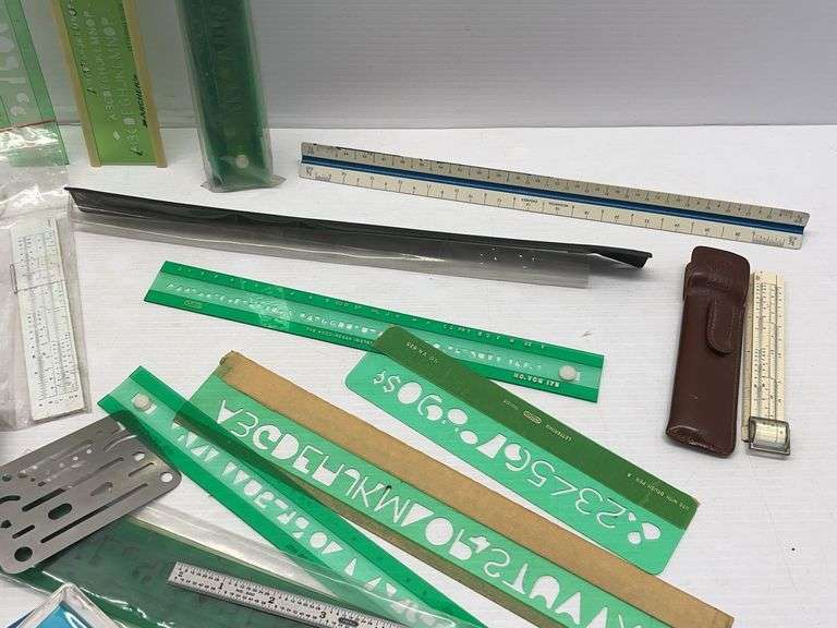 Large Lot of Engineering, Drafting, Scales, Rulers, and More - Albrecht ...