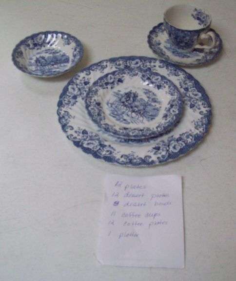 Johnson Bros. Dishes with Coaching Scenes