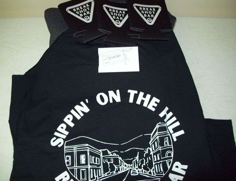 $50 Gift Certificate, (3) Koozies, (2) Shirts, and (1) Sweatshirt