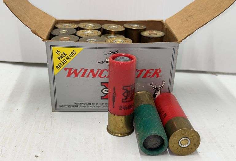 1 Box of (14) Assorted Brand 12-Gauge Slugs, TN336