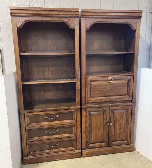 Pair of Solid Wooden Cabinets by Wallmark Furniture