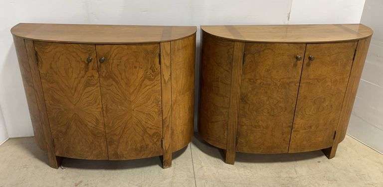 Pair of Half-Round Cabinets