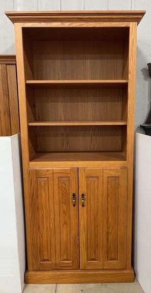 Tall Wooden Bookshelf