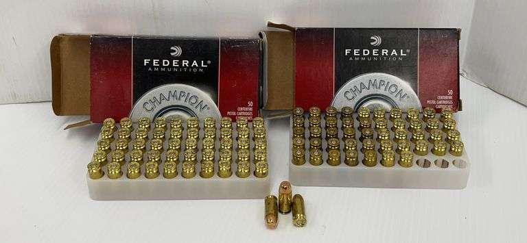 (100) Rounds of Federal .40 S&W Ammo, 180-Grain FMJ FN, TN211