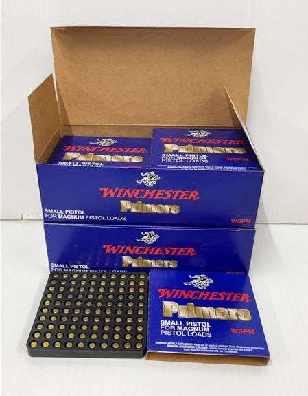 Winchester Primers, Small Pistol, for Magnum Pistol Loads, (2) Boxes of 1,000 Primers, TN387