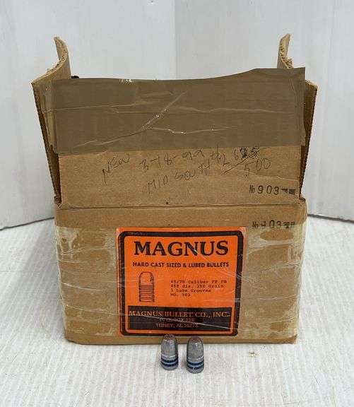 (500) Magnus Hard Cast Sized & Lubed Bullets .45/70 Caliber 350-Grain, TN264