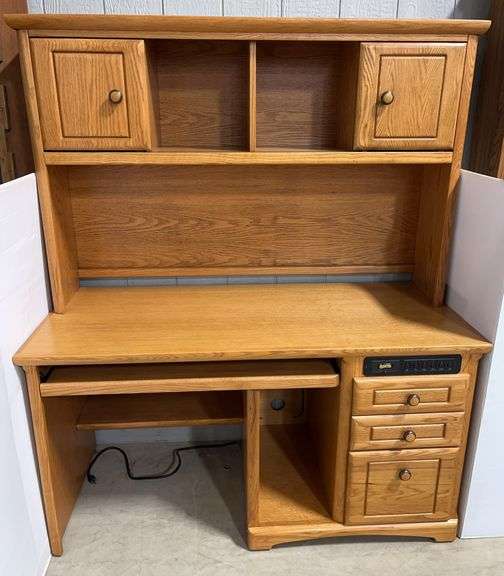 2-Piece Martin Furniture Computer Desk with Slide-Out Keyboard Tray