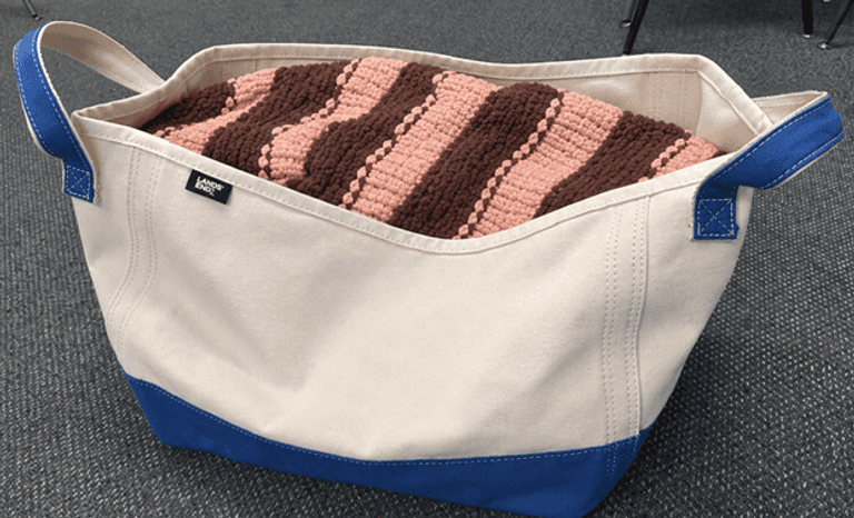 Blanket and Lands' End Tote set