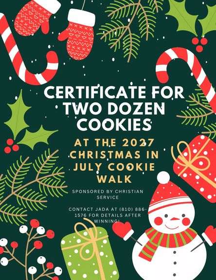 (24) Cookies at the 2027 July Cookie Walk
