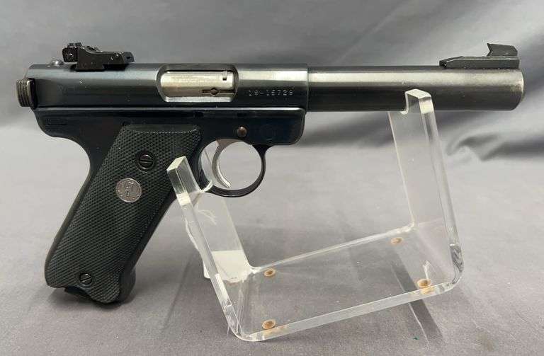 Ruger Mark II Target, .22 LR, with (3) Mags, Original Box, and Manual, Bull Barrel, TN01017