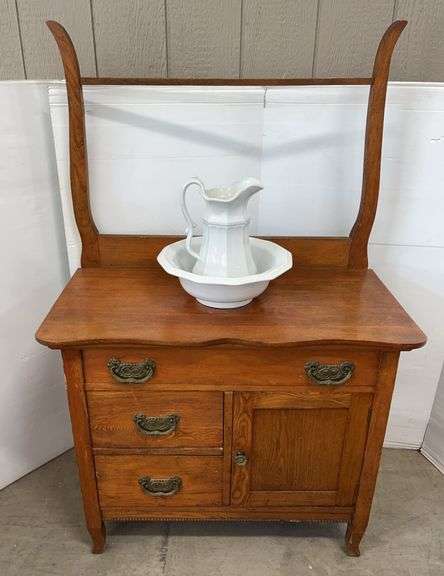 Dry Sink with Pitcher and Bowl