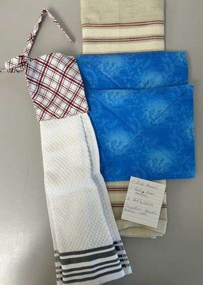 Homemade Dish Towel, (2) Pot Holders, and a Fridge Towel Set