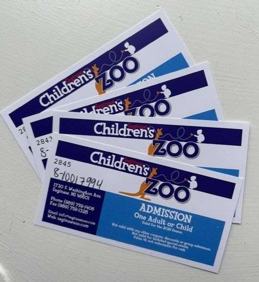 (4) Adult or Child Admission Tickets to the Saginaw Children's Zoo