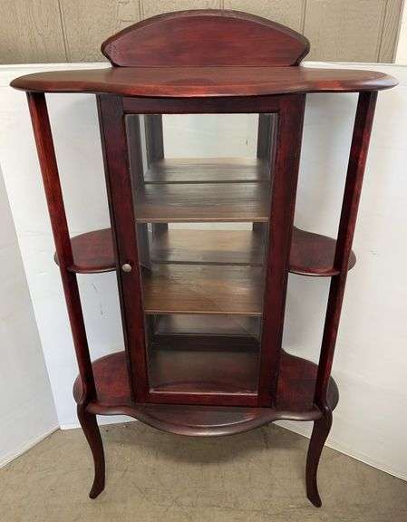 Etagere with Glass Door and Mirrored Back