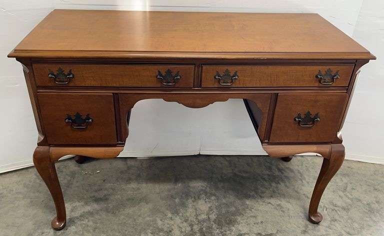 Small Wood Desk with 4-Drawers