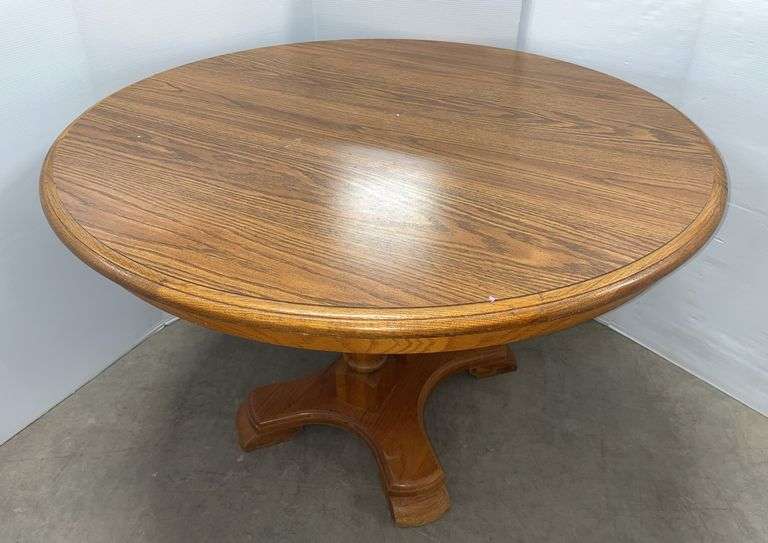 Oak-Grain Dining Table