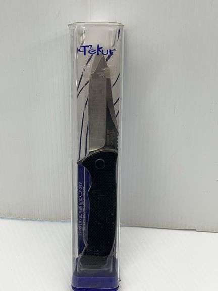 Tekut Model - Tough, 3.5" Sandvik Stainless Steel Blade, Black G-10 Handle, TN852