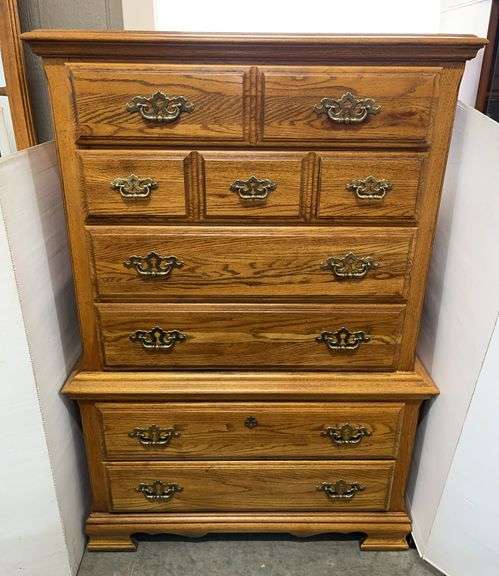 Broyhill Tall Wooden Bedroom Dresser