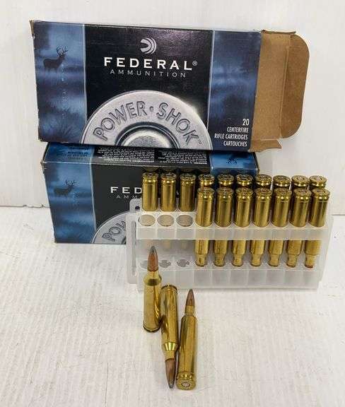 (40) Rounds 7mm Rem. Mag. (2 Boxes) Federal Power Shock, 150-Grain Soft Point, TN482
