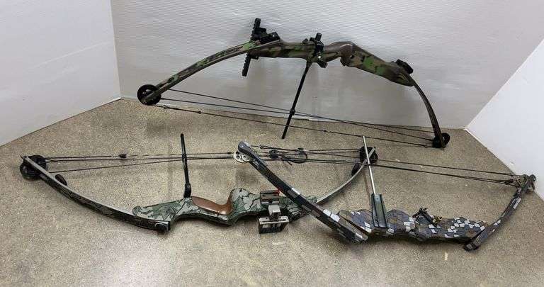 (2) Compound Bow Package: 1- Dayton Exel Right Hand, Draw Length 26-29", Draw Weight 45-60 lbs., w/ Toxonics 2 Pin Sight; 1- Compound - Unknown Length/Draw, Right Hand, TN603