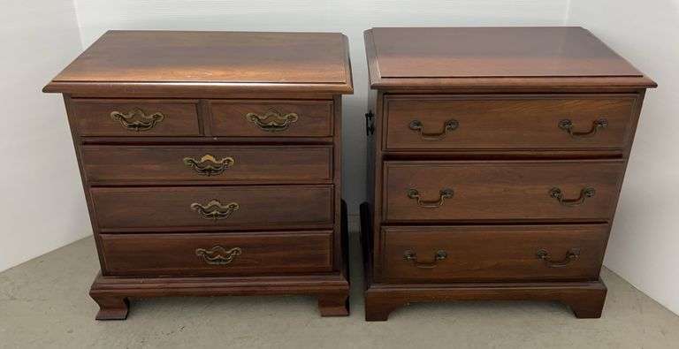Pair of Wooden Nightstands by Thomasville