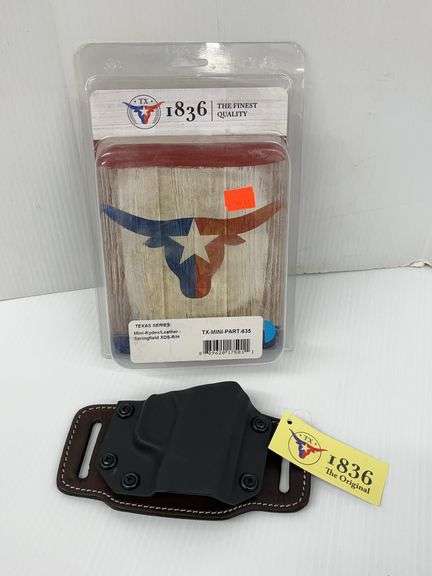 1836 Leather/Kydex Hybrid Holster Springfield XDS, Right Hand, Black, TN794