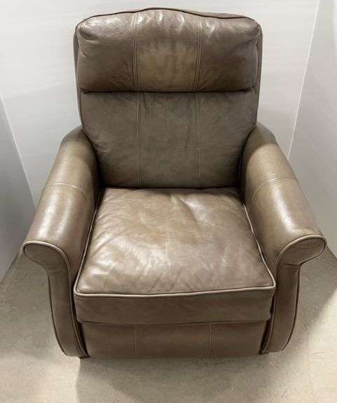 Gray Leather Recliner