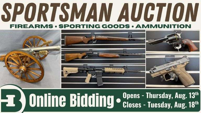 August 18th (Tuesday) Firearm and Sporting Goods Online Auction
