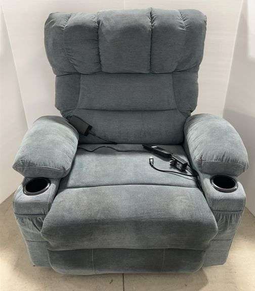 Blue Power Lift Recliner
