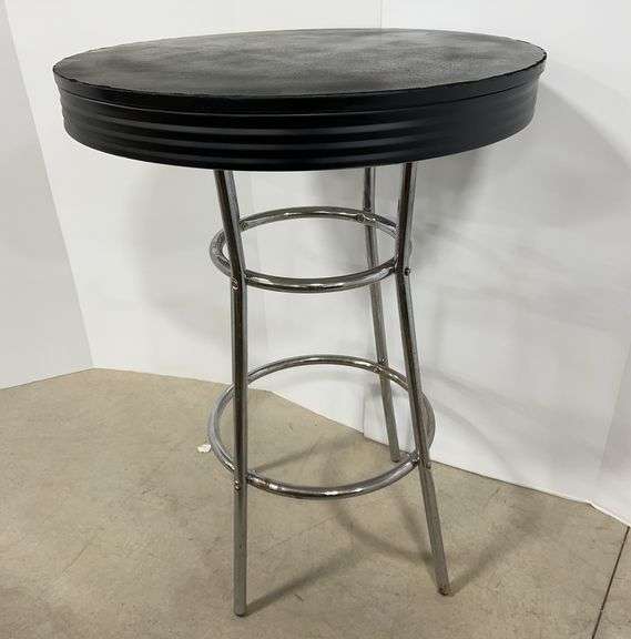 1950s Style Bar Table, This Steel Table is Ready to Use for Home, Bar, or School