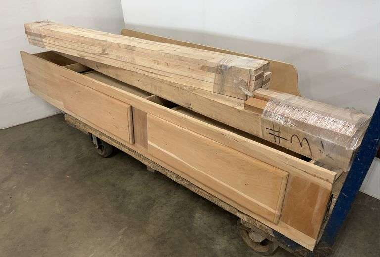 Solid Maple Drawer Units to Make a King or Queen Size Platform Bed, Both Sets of Slats Included
