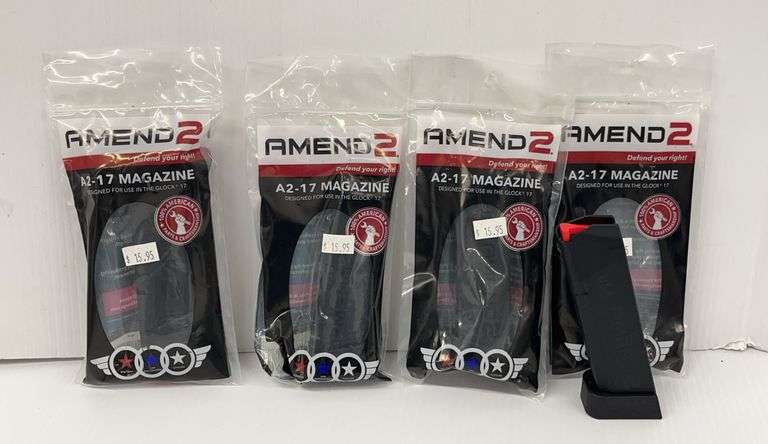 (4) Amend-2 Glock 17 9mm Magazines 17rd, TN809